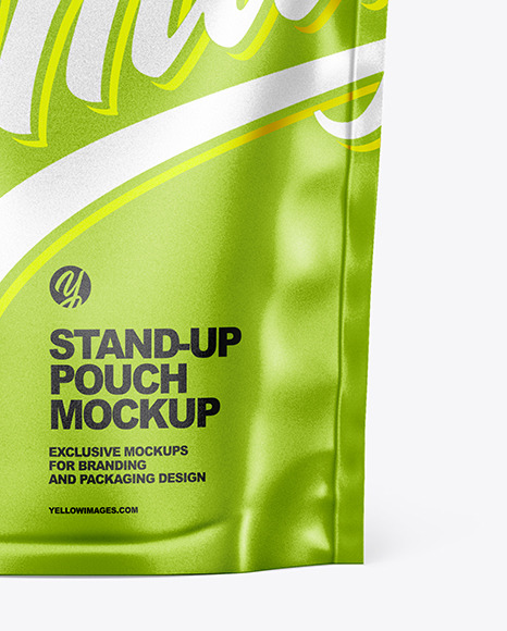 Metallized Stand Up Pouch W  Zipper Mockup PSD #1