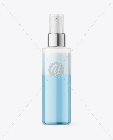 Clear Plastic Bottle w  Two Phase Liquid Mockup PSD #3