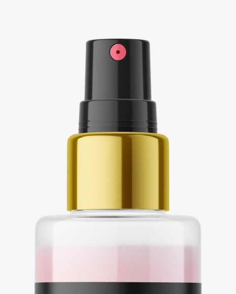 Clear Plastic Bottle w  Two Phase Liquid Mockup PSD #1