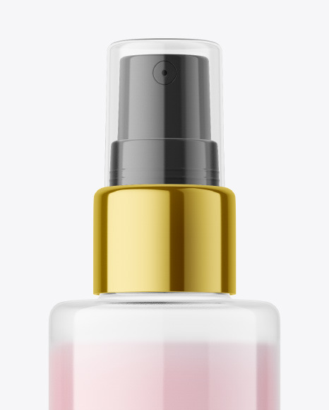 Clear Plastic Bottle w  Two Phase Liquid Mockup PSD #6