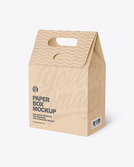 Kraft Paper Box Mockup PSD #2