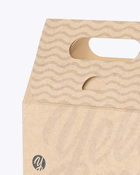 Kraft Paper Box Mockup PSD #3