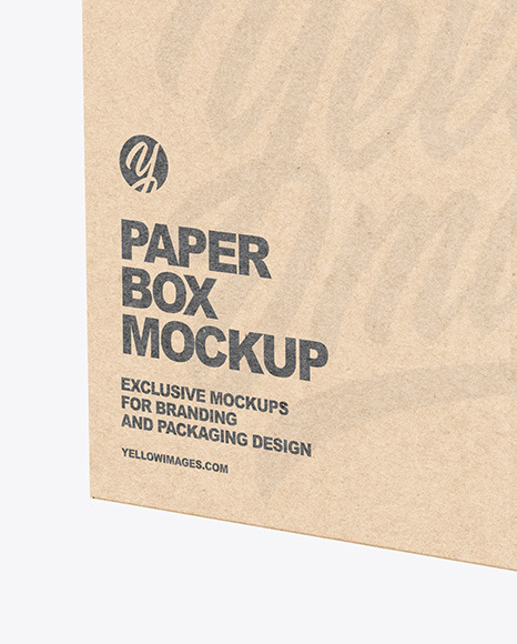 Kraft Paper Box Mockup PSD #4