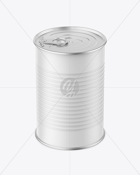 Metallic Tin Can w  Matte Finish Mockup PSD #3
