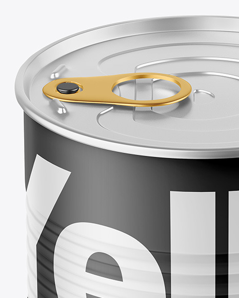 Metallic Tin Can w  Matte Finish Mockup PSD #2