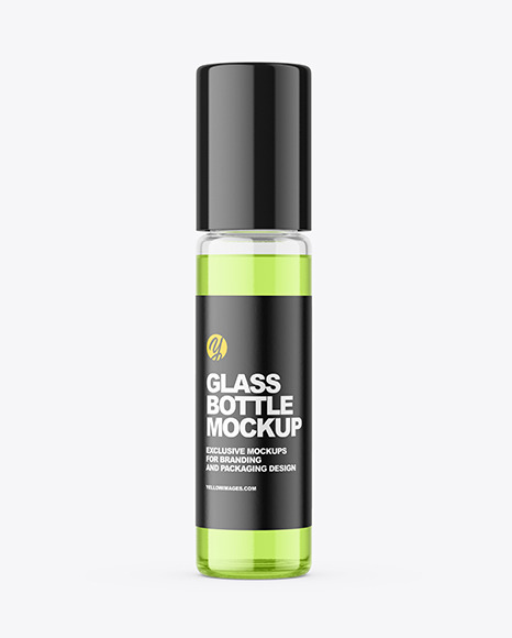 10ml Clear Glass Cosmetic Bottle Mockup PSD #2