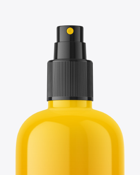 Glossy Plastic Spray Bottle Mockup PSD #2