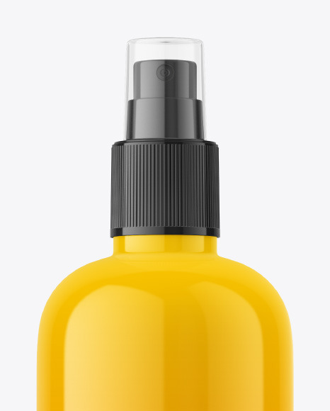 Glossy Plastic Spray Bottle Mockup PSD #1