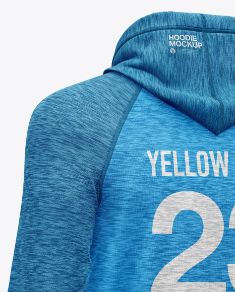 Melange Hoodie Raglan Mockup PSD #2