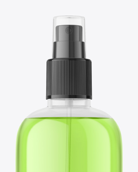 Clear Plastic Spray Bottle Mockup PSD #1