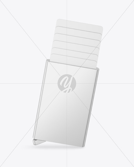 Metallic Card Holder Mockup Download