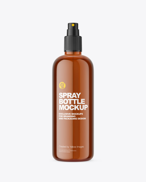 Amber Plastic Spray Bottle Mockup body 83974