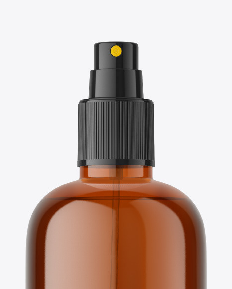Amber Plastic Spray Bottle Mockup bottle 83975