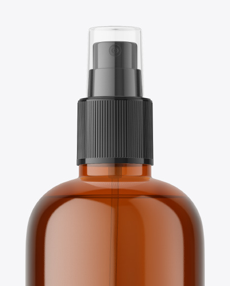 Amber Plastic Spray Bottle Mockup cap 83976