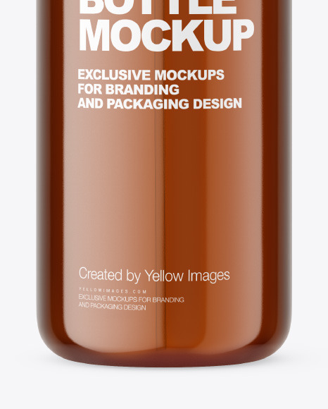 Amber Plastic Spray Bottle Mockup conditioner 83977