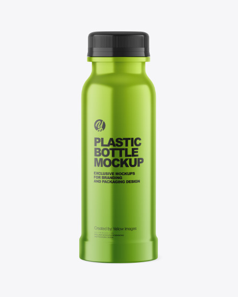 Metallic Plastic Bottle Mockup