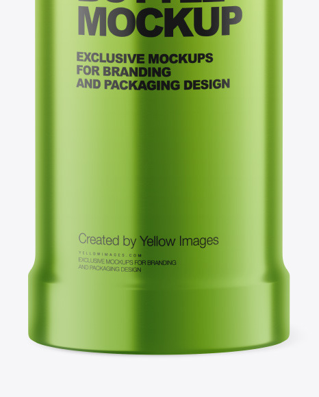 Metallic Plastic Bottle Mockup PSD #1