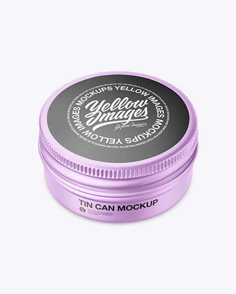 Metallic Tin Can Mockup PSD #2