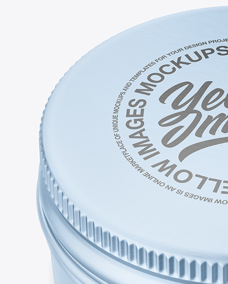 Metallic Tin Can Mockup PSD #1