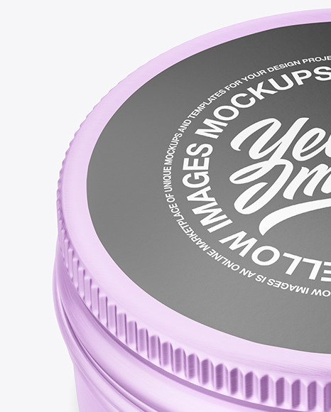 Metallic Tin Can Mockup PSD #6