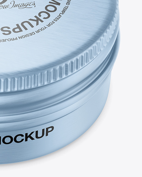 Metallic Tin Can Mockup PSD #7