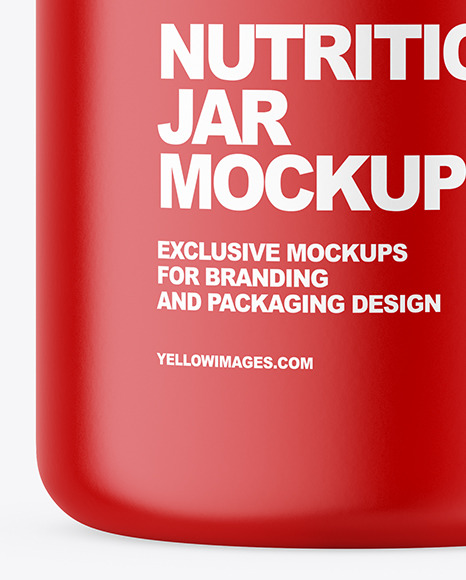 Matte Plastic Jar Mockup PSD #3