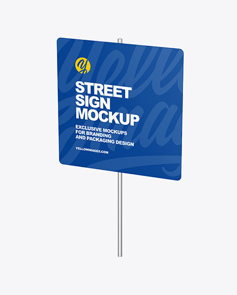 Street Sign Mockup PSD #2