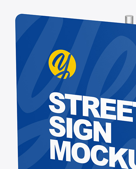 Street Sign Mockup PSD #7