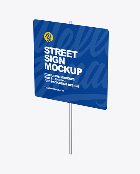 Street Sign Mockup PSD #2