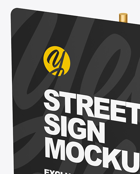 Street Sign Mockup PSD #1