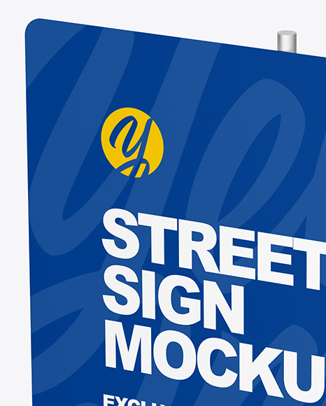 Street Sign Mockup PSD #7