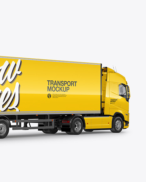 Truck Mockup - Back Half Side View