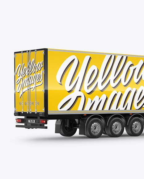 Truck Mockup   Back Half Side View PSD #2