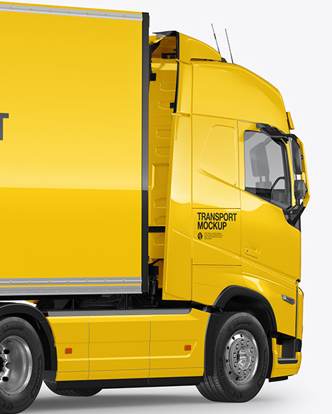 Truck Mockup   Back Half Side View PSD #7