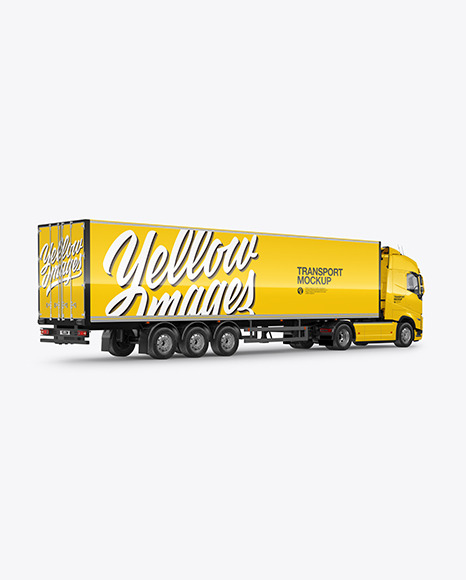 Truck Mockup   Back Half Side View PSD #5