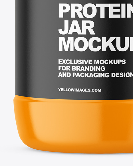 Glossy Plastic Jar Mockup PSD #3