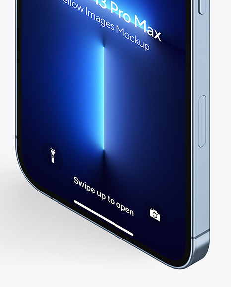 iPhone 13 Pro Max Sierra Blue Mockup PSD #4