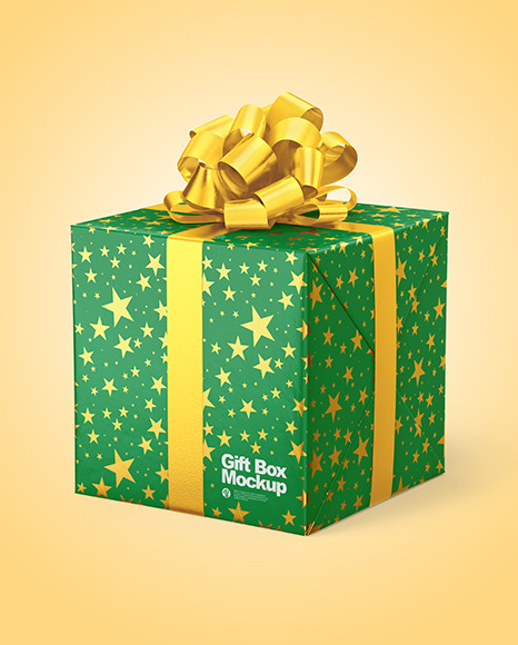 Gift Box Mockup PSD #2