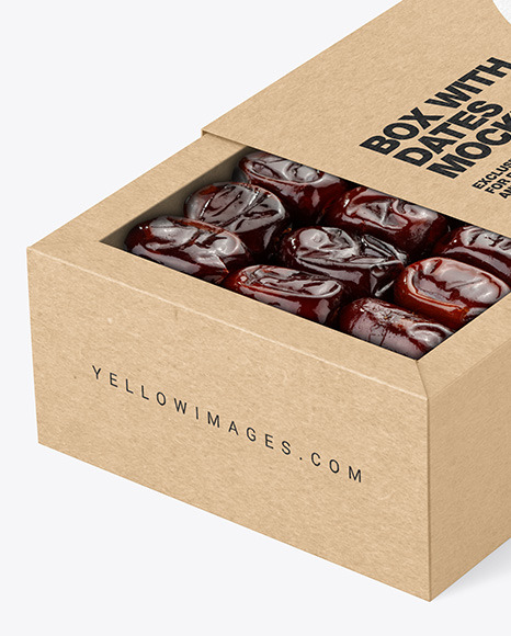 Kraft Paper Box w  Dates Mockup PSD #3