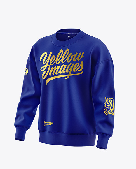 Sweatshirt Mockup - Front Half Side View Sweatshirt Mockup - Front Half Side View