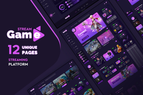 Live Game Streaming Website UI Kit, UX and UI Kits ft. website