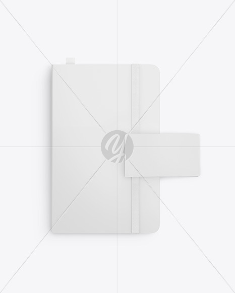 Notebook with Business Card Mockup Download