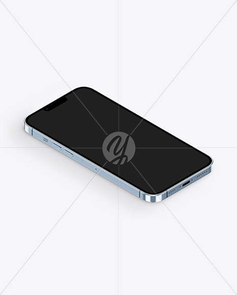 iPhone 13 Pro Max Sierra Blue Mockup PSD #1