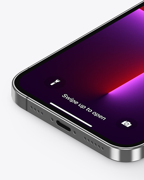 iPhone 13 Pro Max Graphite Mockup PSD #4