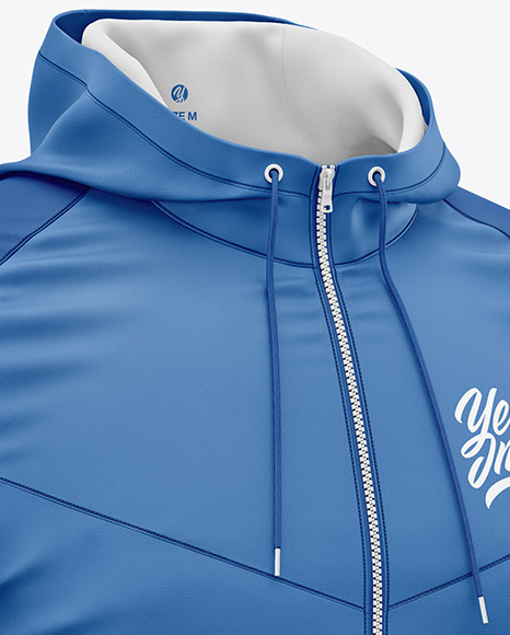 Hooded Windbreaker Mockup hood 2557