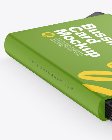 Matte Card Holder Mockup PSD #1