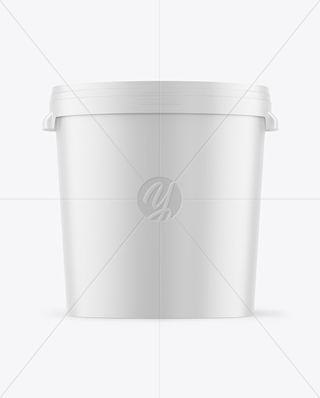 Matte Plastic Bucket Mockup PSD #3
