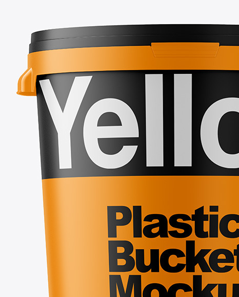 Matte Plastic Bucket Mockup PSD #2
