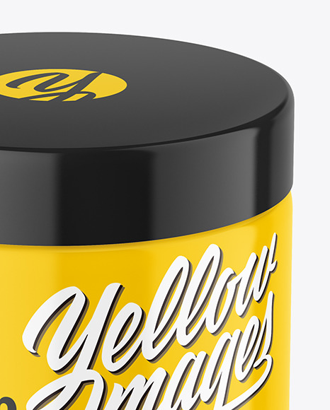 Glossy Plastic Jar Mockup PSD #1