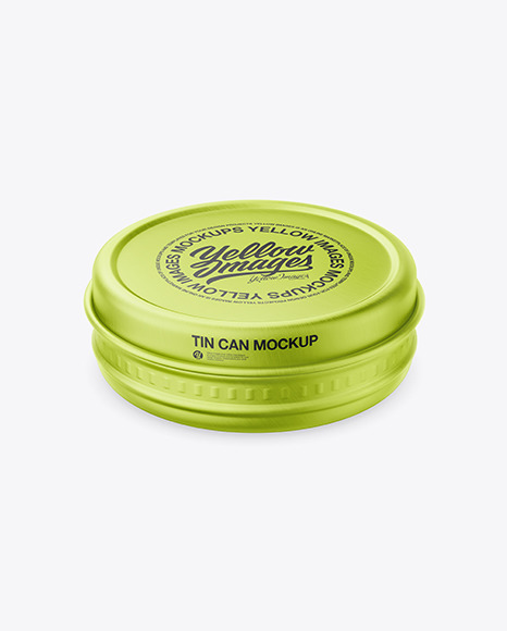 Metallic Tin Can Mockup